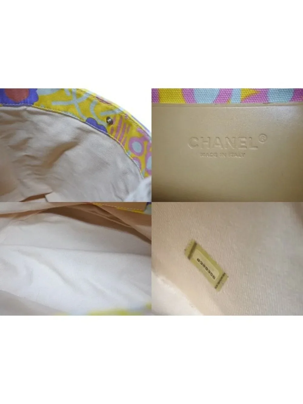 Chanel Flower Rope CC Logo Tote Bag Canvas Multicolor